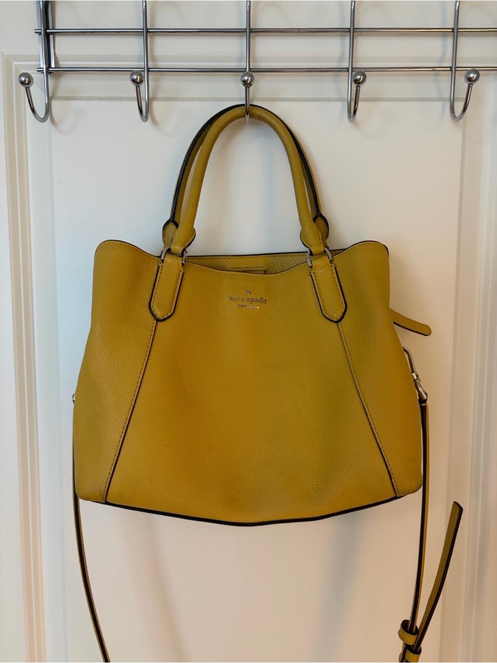 kate spade Yellow Leather Shoulder Bag with Top Handles